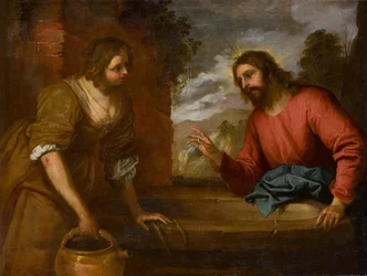 Kristus og kvinnen i Samaria, rundt 1635 (olje på lerret)