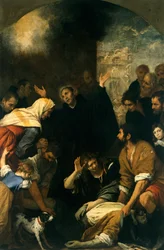 En murmesters mirakel, av Giovanni Andrea De Ferrari (1598-1669)