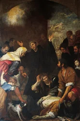 St Ignatius gjenopplivende murer, av Giovanni Andrea de Ferrari (1598-1669)