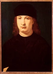 Portrett av den italienske poeten Girolamo Casio (olje på tre, ca. 1500-1520)