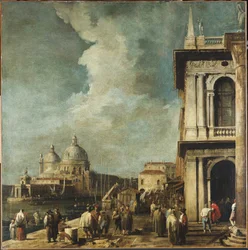 Inngangen til Canal Grande, Venezia, fra Piazzetta