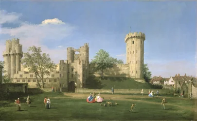 Warwick Castle, øst foran fra gårdsplassen, 1752