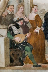 Invitație la dans, Sala principală, c.1570 (frescă)norvegiană