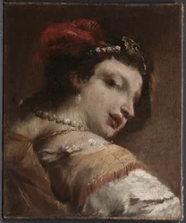 Kvinnehode, ca. 1739 (olje på lerret)