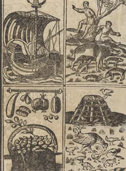 Eksempel på recammi, side 9 recto, 1530.