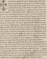 Eksempel på recammi, tittelside verso, 1530.