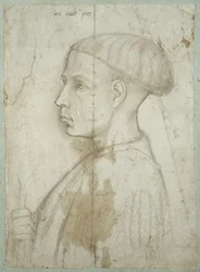 Byste av en ung mann i profil, 1430-40