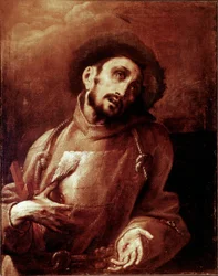 Saint Francois av Assisi i ekstase Maleri av Giovan (Giovanni) Battista Crespi dit Il Cerano (ca. 1575-1632) Mål.93,5x74 cm Milano, Brera kunstgalleri