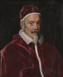 Pape Alexandre VII (Fabio Chigi) - Portrett av paven Alexander VII (1599-1667), av Gaulli (Il Baciccio), Giovanni Battista (1639-1709). Olje på lerret. Mål: 67x56 cm. Nationalmuseum Stockholm