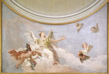Assumption, av Giovanni Battista Tiepolo (1696-1770), freskomaleri, Detalj, Oratory of Purity, Udine