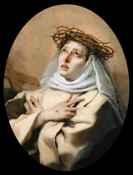 Saint Catherine of Siena (1347-1380) - Barokk: Saint Catherine of Siena av Tiepolo, Giambattista (1696-1770)
