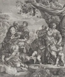 Allegorisk scene med et offerlam, 1640-70.