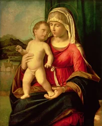 Madonna and Child (olje på lerret)