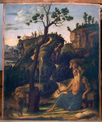 Saint Hieronymus i ørkenen, 1493-94