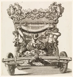 Forfra av den første vognen (1686 av Lord Castlemaine av Andrea Cornelly etter Ciro Ferri, 1687-1700