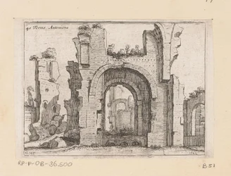 Resten van de Thermen van Caracalla te Roma Terme Antoniana (tittel på objekt) Gezichten op Roma (serietittel) Noen utsikter og perspektiver av ubebodde steder i Roma (serietittel)
