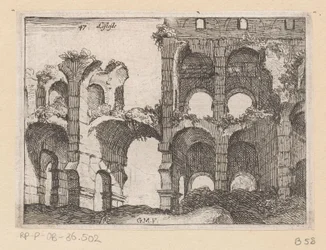 Rester av Colosseum i Roma Listesso (tittel på objekt) Utsikt over Roma (serietittel) Alcune vedute et prospettive di luoghi dishabitati di Roma (serietittel)