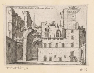Resten van het Serapeum te Roma Kartille av kardinal di Fiorenza Leone XI (tittel på objekt) Gezichten op Roma (serietittel) Noen utsikter og perspektiver av ubebodde steder i Roma (serietittel)