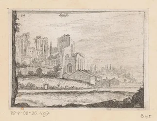 Ruïnes av Palazzo Maggiore te Roma Listesso (tittel på objekt) Gezichten op Roma (serietittel) Noen utsikter og perspektiver av ubebodde steder i Roma (serietittel)