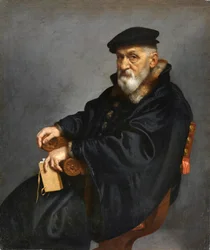 Portrett av en sittende gammel mann