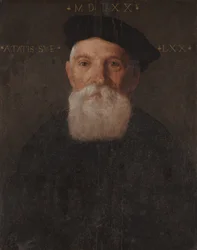 Portrett av gammel mann (olje på panel)