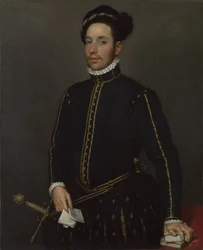 Portrett av en venstrehendt gentleman med to kvartoer og et brev (