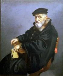 Portrett av en gammel mann (olje på lerret)