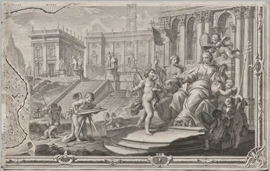 Nytt kart over Roma brakt frem i lyset av Giambattista Nolli i året MDCCXLVII, kjent som La Pianta Grande di Roma