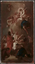 Skisse for The Assumption of the Virgin for St. James, Zbraslav, nær Praha, ca. 1744.