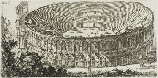 Ampitheatre of Verona, plate 25 fra Some Views of Triumphal Arches og andre monumenter
