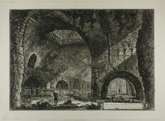 En annen innvendig utsikt over Villa of Maecenas, Tivoli, fra utsikt over Roma