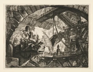 Carceri, X: Prisoners on a Projecting Platform