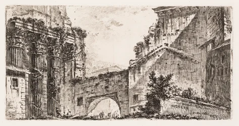 Forum of Augustus, plate 15 fra Some Views of Triumphal Arches og andre monumenter