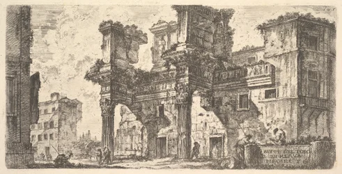 Plate 1: Del av Forum of Nerva Del av Forum of Nerva, ca. 1748.
