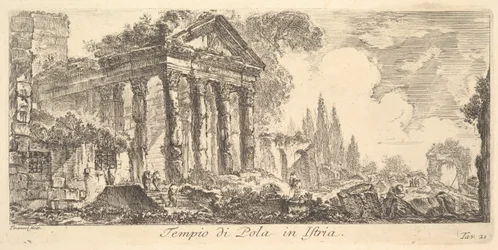 Plate 21: Pola-tempelet i Istria Pulas tempel i Istria, ca. 1748.