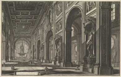 S. Giovanni i Laterano. Interiør, ca. 1768.
