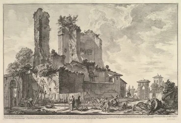 Fontenen ved Acqua Giulia (Utsikter over restene av Acqua Giulias slott)