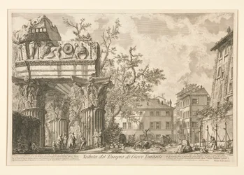 Utsikt over Temple of Jupiter Tonans [the Thunderer]), fra Vedute di Roma