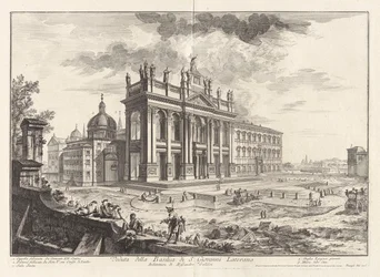 Utsikt over basilikaen San Giovanni Laterano, fra Vedute di Roma (Utsikt over Roma)
