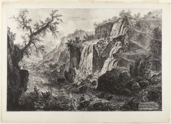 Utsikt over de små fossene ved Tivoli