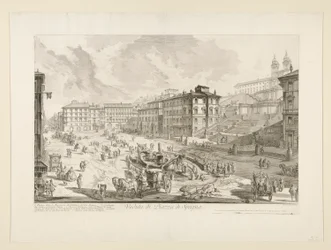 Utsikt over Piazza di Spagna, fra utsikt over Roma