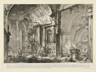 Utsikt over en annen del av gravkammeret til L. Arruntius, fra Le Antichit? Roman