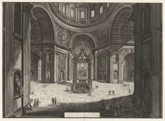 Innvendig utsikt over Basilica Saint Peter