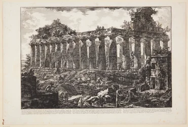 Utsikt over et annet tempel i byen Paestum, som vanligvis antas å ha vært viet til Juno [...]