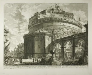 Utsikt over keiser Hadrians mausoleum (nå kalt Castel Sant