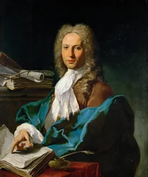 Rokokko: Portrett av en matematiker par Pittoni, Giovan Battista (1687-1767), ca. 1740. Olje på lerret, 93x81. Kunsthistorisk museum, Vienne