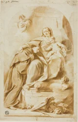Madonna og barnet med den hellige Antonius av Padua