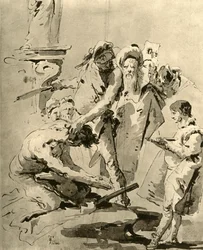 Halshugging av en helgen, midten av 1700-tallet, 1928