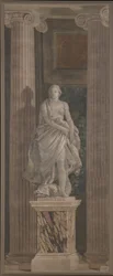 Geometri, 1760 (freskomaleri overført til lerret)