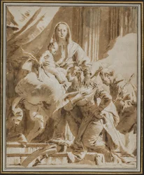 Madonna og barn med Sts Antony av Padua og Katarina av Alexandria